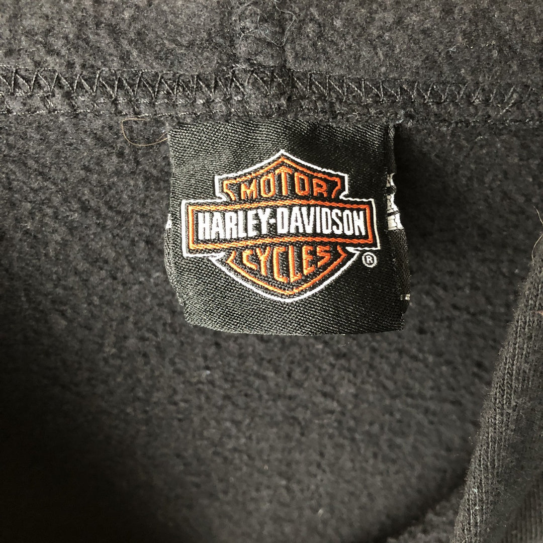 Harley-Davidson Sweat Full Zip Hoodie Men's XXL cotton black type Vintage Second Hand