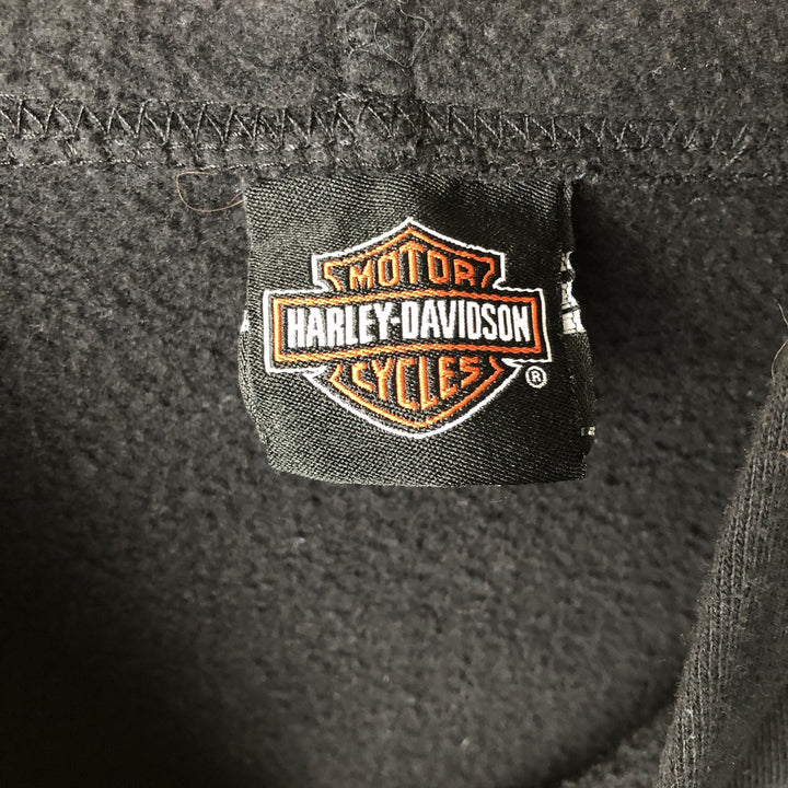 Harley-Davidson Sweat Full Zip Hoodie Men's XXL cotton black type Vintage Second Hand