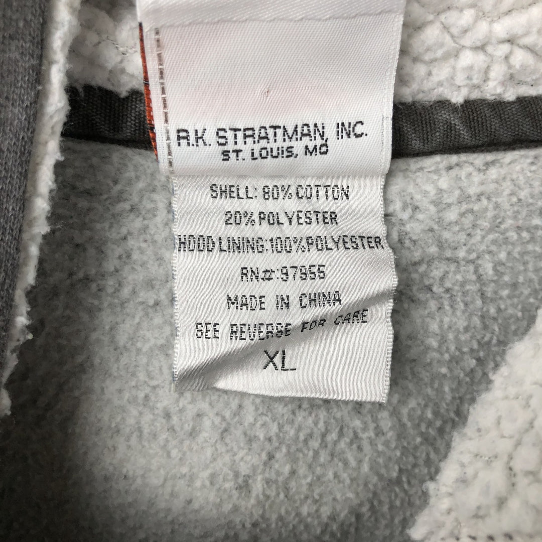 Harley-Davidson Men's Full-Zip Hoodie (XL) cotton gray type Vintage Second Hand