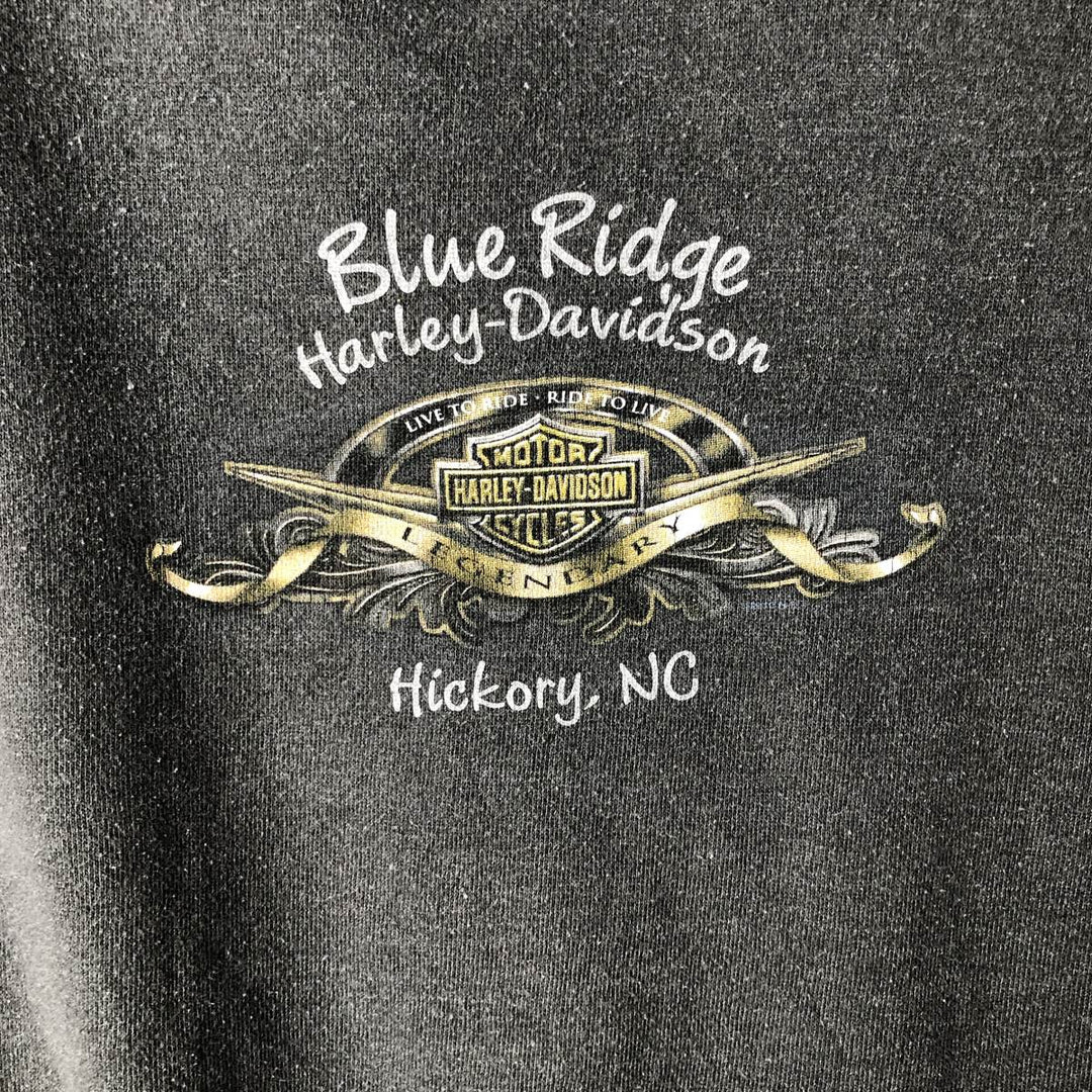 Harley-Davidson Men's Full-Zip Hoodie (XL) cotton gray type Vintage Second Hand