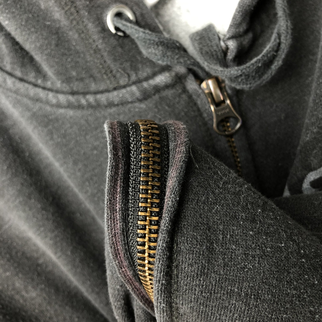 Harley-Davidson Men's Full-Zip Hoodie (XL) cotton gray type Vintage Second Hand