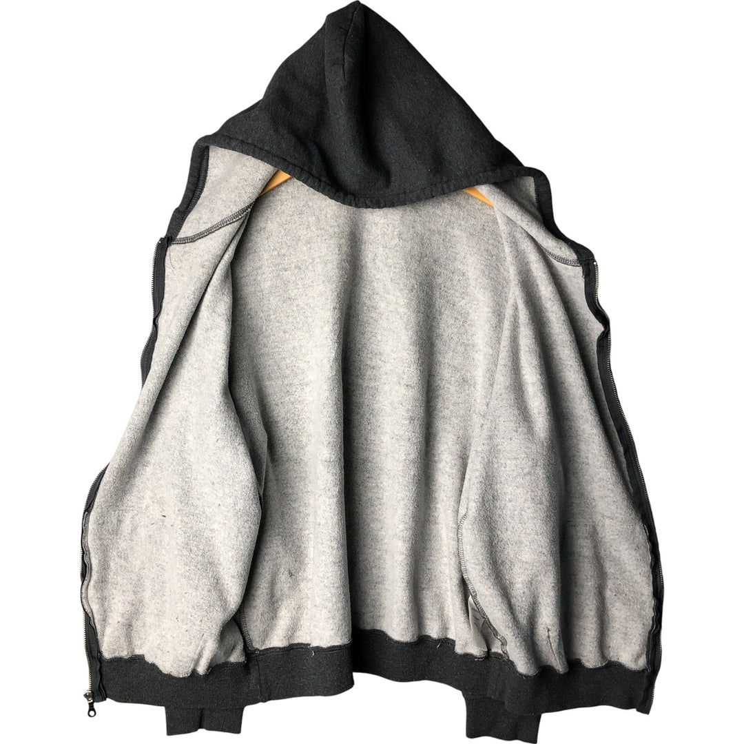 Harley-Davidson Fire Pattern Lizard Pattern Full-Zip Hoodie, Men's Size L cotton Charcoal Vintage Second Hand