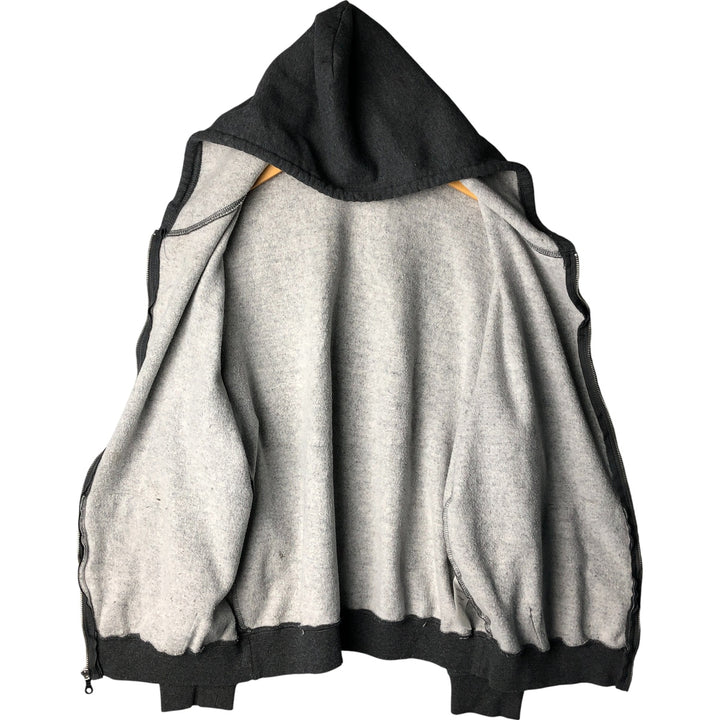 Harley-Davidson Fire Pattern Lizard Pattern Full-Zip Hoodie, Men's Size L cotton Charcoal Vintage Second Hand