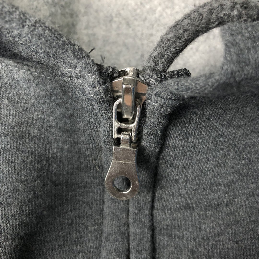 Harley-Davidson Fire Pattern Lizard Pattern Full-Zip Hoodie, Men's Size L cotton Charcoal Vintage Second Hand