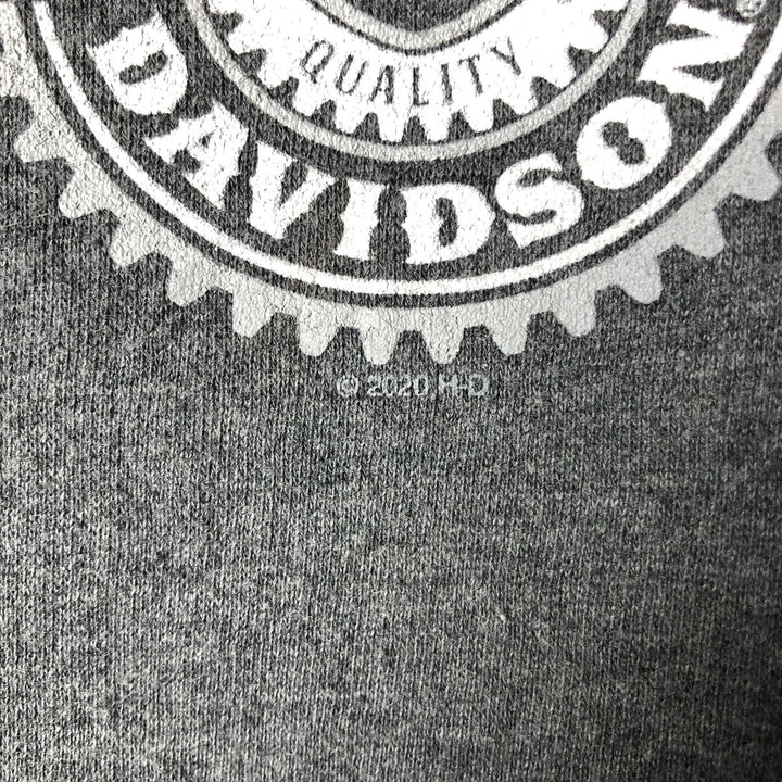 Harley-Davidson Fire Pattern Lizard Pattern Full-Zip Hoodie, Men's Size L cotton Charcoal Vintage Second Hand