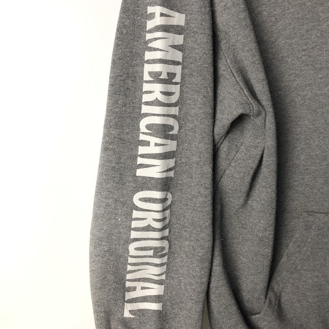 Harley-Davidson Fire Pattern Lizard Pattern Full-Zip Hoodie, Men's Size L cotton Charcoal Vintage Second Hand