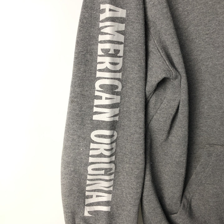 Harley-Davidson Fire Pattern Lizard Pattern Full-Zip Hoodie, Men's Size L cotton Charcoal Vintage Second Hand