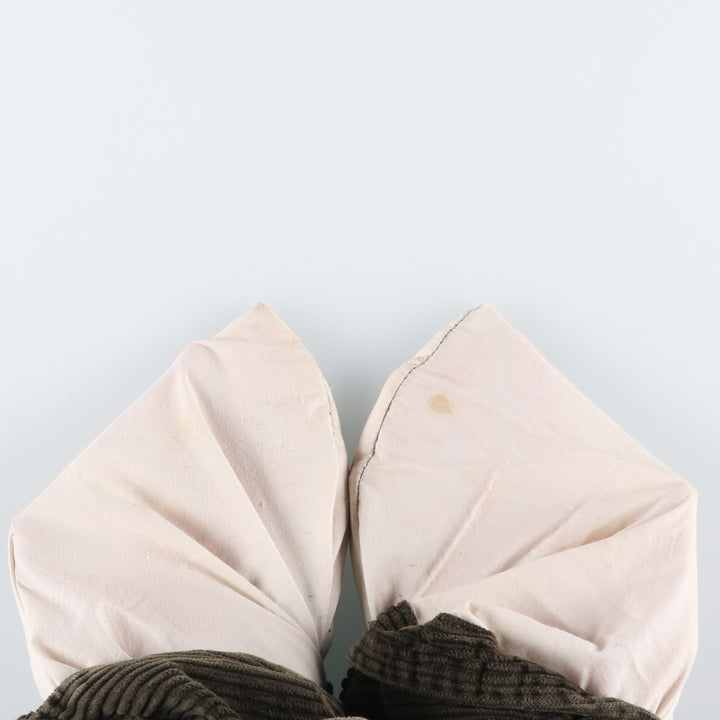 CAMBRIDGE Wide-Ribbed Two-Pleated Corduroy Pants, Men's, Size 34 cotton Khaki type Vintage Second Hand