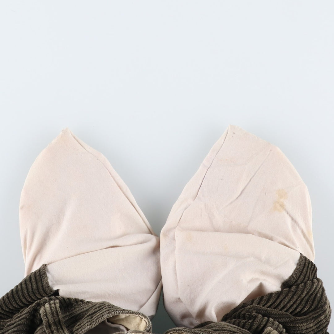 CAMBRIDGE Wide-Ribbed Two-Pleated Corduroy Pants, Men's, Size 34 cotton Khaki type Vintage Second Hand