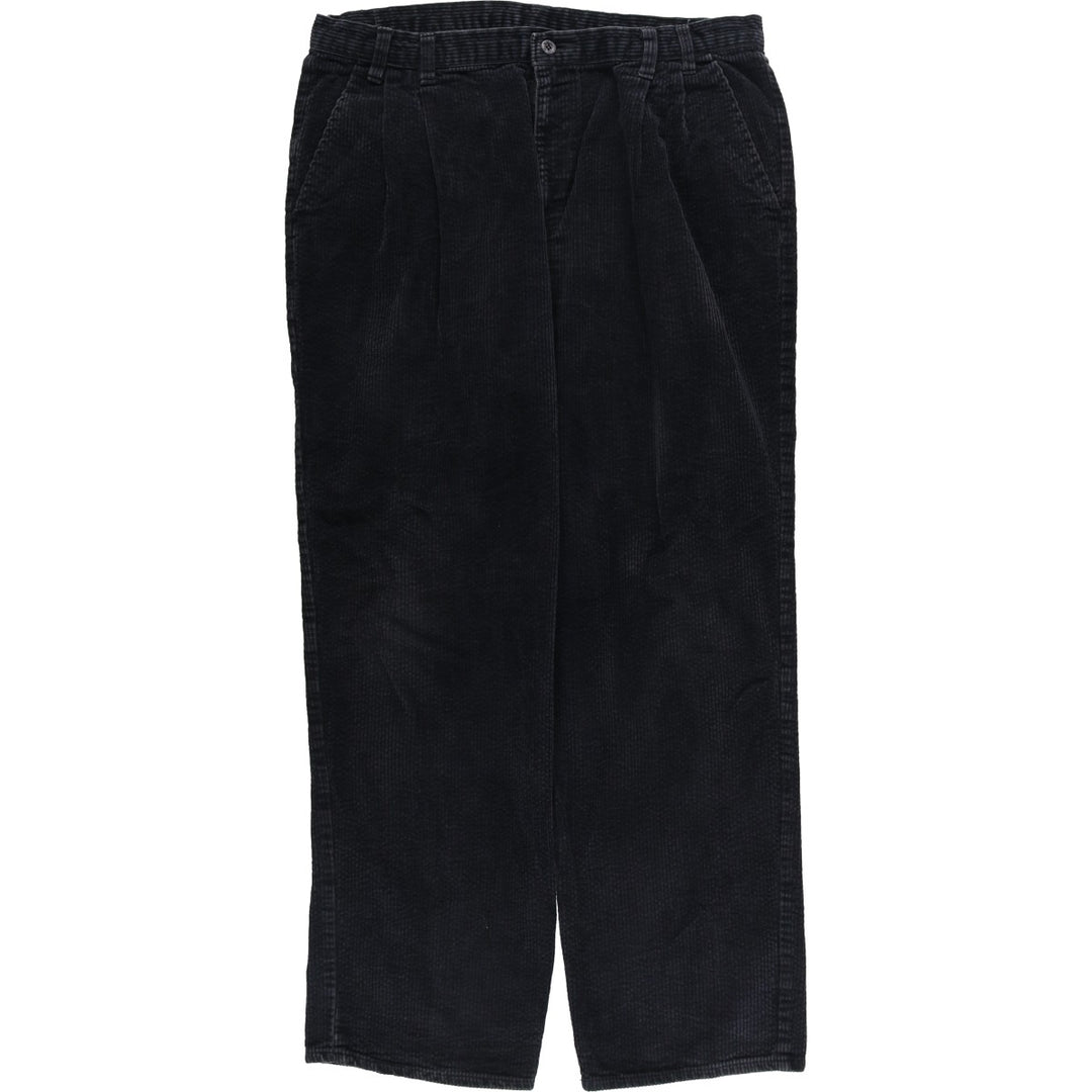 JAMOR JEANS Two-pleat Corduroy Pants Men's Size W34 cotton black type Vintage Second Hand