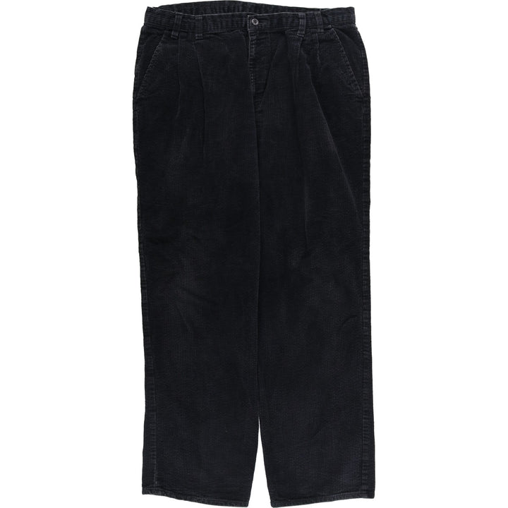 JAMOR JEANS Two-pleat Corduroy Pants Men's Size W34 cotton black type Vintage Second Hand
