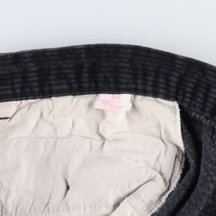 JAMOR JEANS Two-pleat Corduroy Pants Men's Size W34 cotton black type Vintage Second Hand