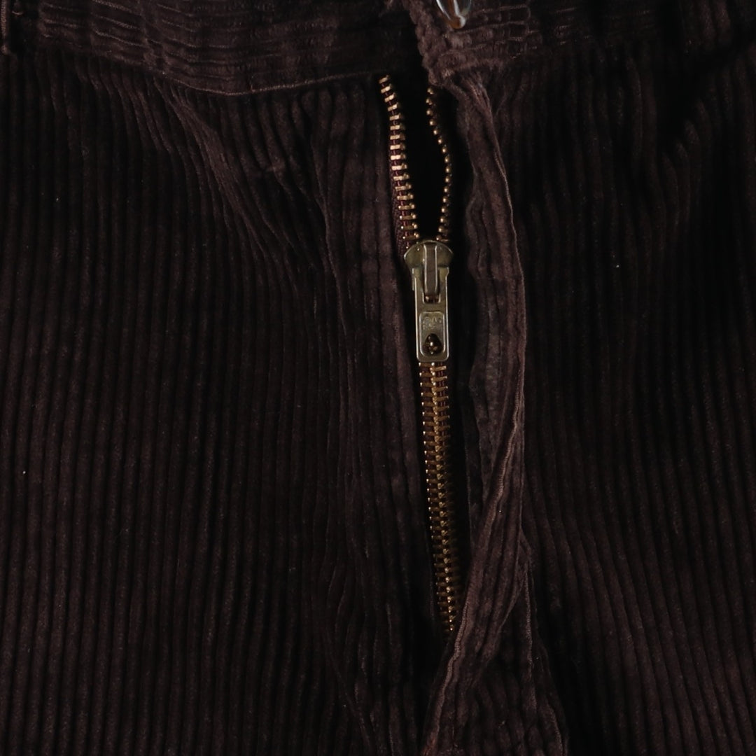 Vintage 60s-70'S New Man Wide-Ribbed Corduroy Pants, Made in France, Men's Size 34 cotton brown type Vintage Second Hand