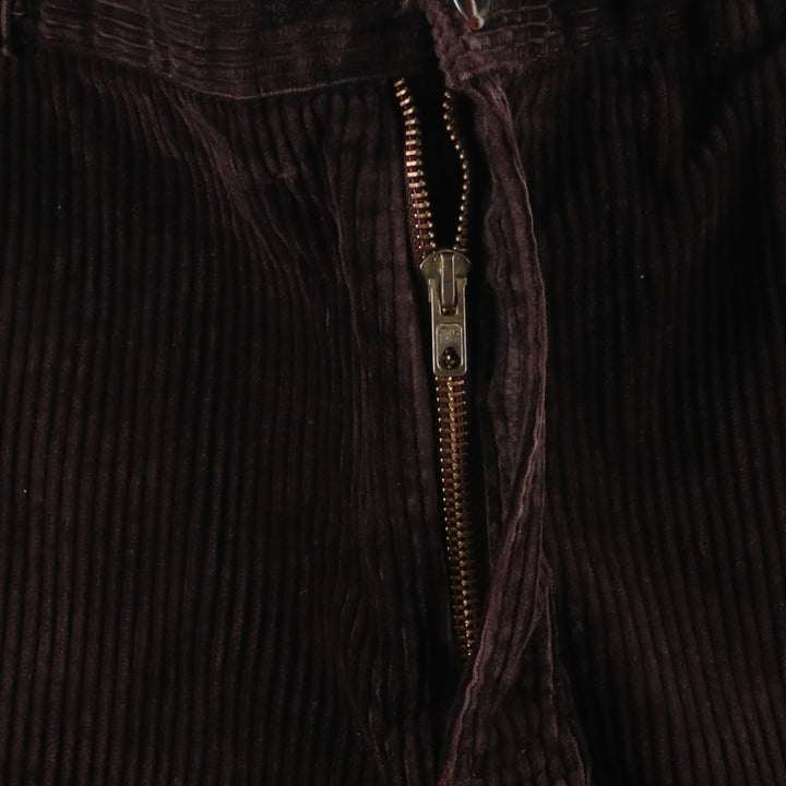 Vintage 60s-70'S New Man Wide-Ribbed Corduroy Pants, Made in France, Men's Size 34 cotton brown type Vintage Second Hand