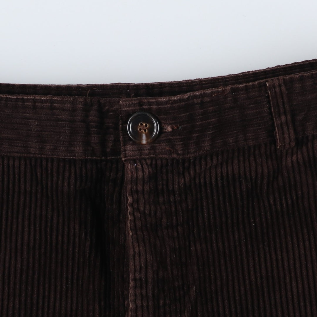 Vintage 60s-70'S New Man Wide-Ribbed Corduroy Pants, Made in France, Men's Size 34 cotton brown type Vintage Second Hand