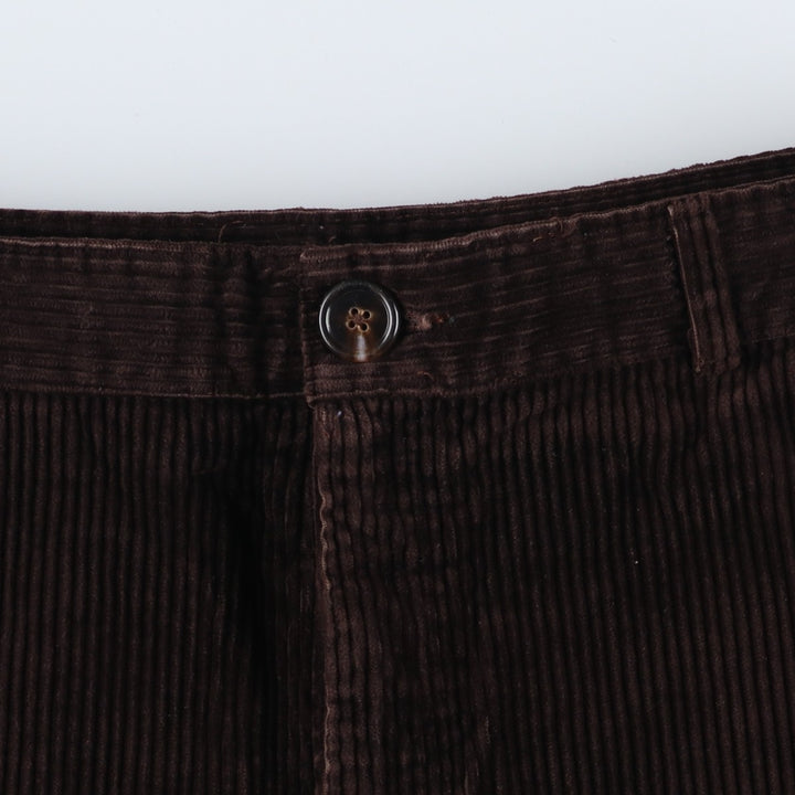 Vintage 60s-70'S New Man Wide-Ribbed Corduroy Pants, Made in France, Men's Size 34 cotton brown type Vintage Second Hand