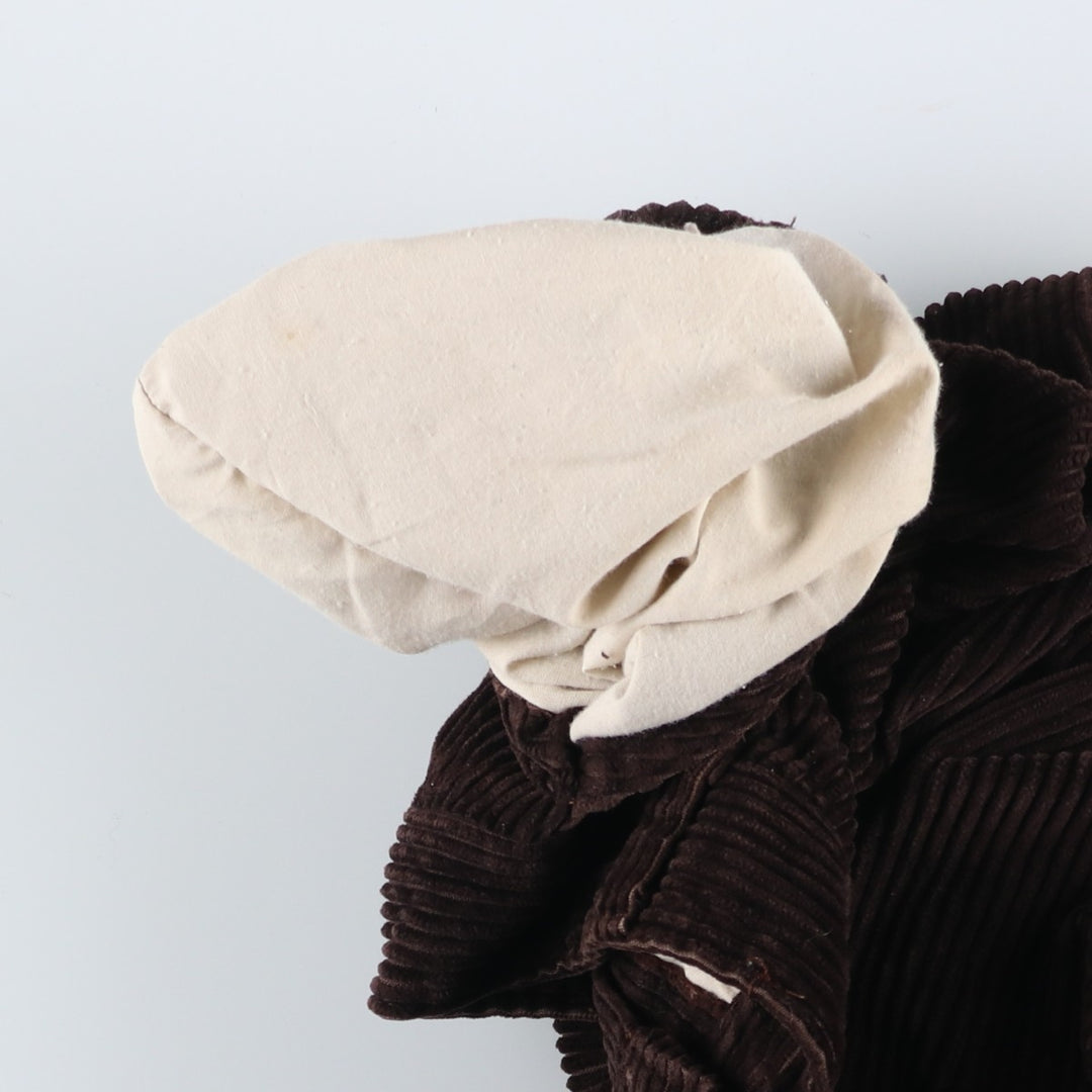 Vintage 60s-70'S New Man Wide-Ribbed Corduroy Pants, Made in France, Men's Size 34 cotton brown type Vintage Second Hand