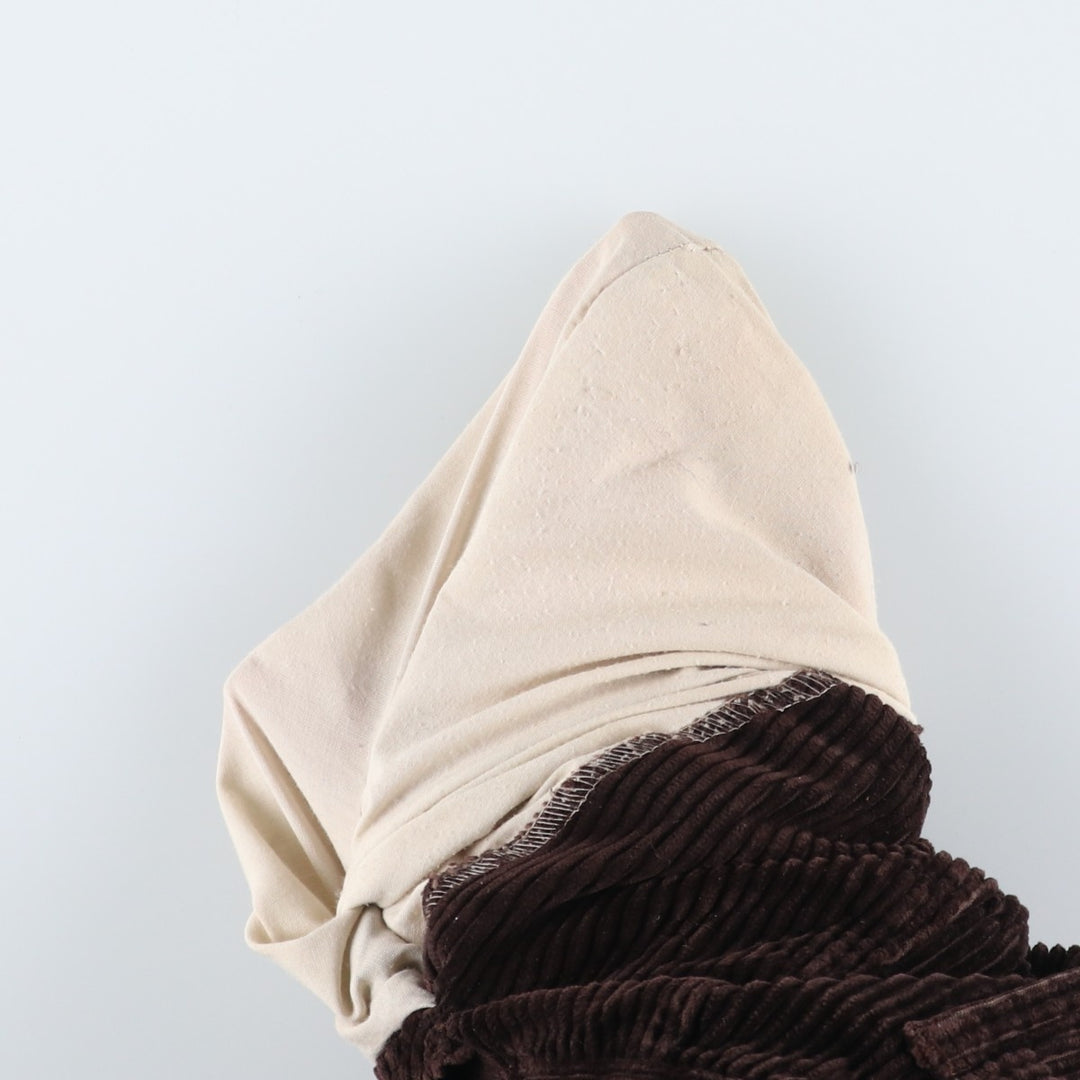 Vintage 60s-70'S New Man Wide-Ribbed Corduroy Pants, Made in France, Men's Size 34 cotton brown type Vintage Second Hand