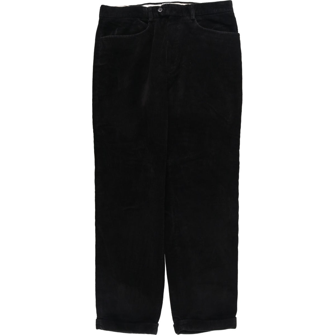 VELLUTO DUCA VISCONTI DI MODRONE corduroy pants, made in Italy, men's size W33 cotton black type Vintage Second Hand