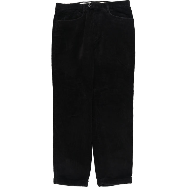 VELLUTO DUCA VISCONTI DI MODRONE corduroy pants, made in Italy, men's size W33 cotton black type Vintage Second Hand