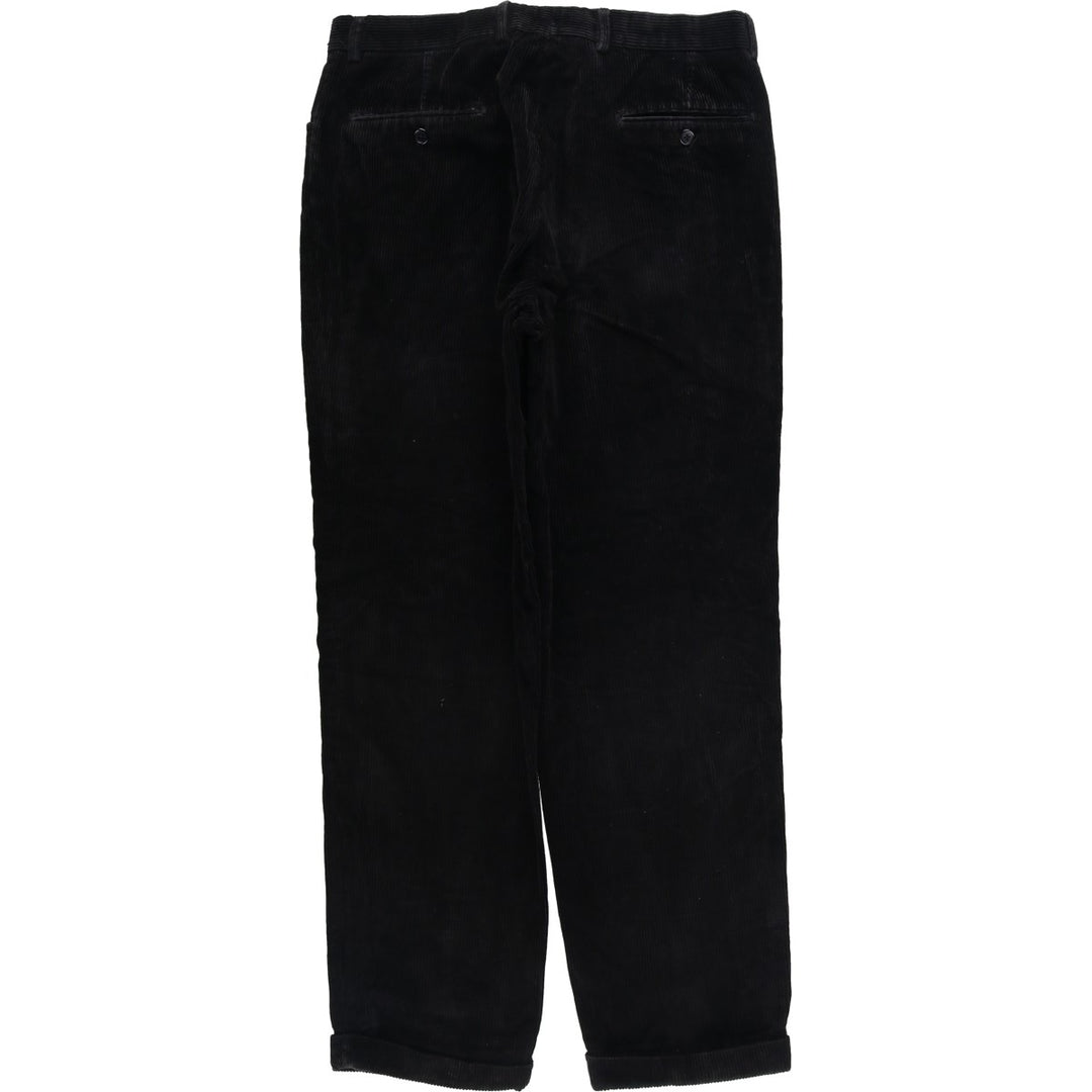 VELLUTO DUCA VISCONTI DI MODRONE corduroy pants, made in Italy, men's size W33 cotton black type Vintage Second Hand