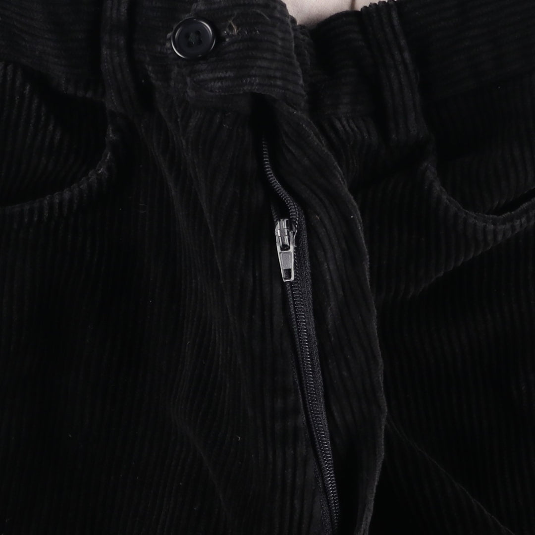 VELLUTO DUCA VISCONTI DI MODRONE corduroy pants, made in Italy, men's size W33 cotton black type Vintage Second Hand