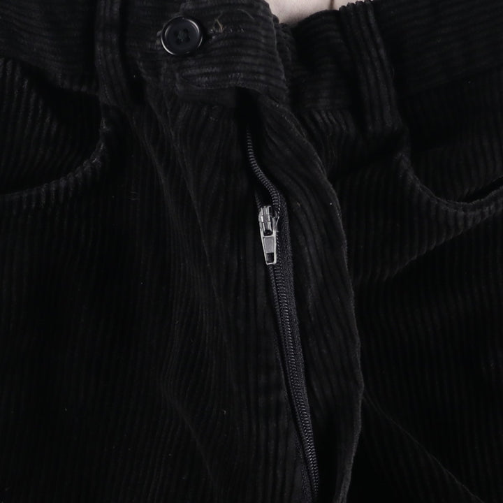 VELLUTO DUCA VISCONTI DI MODRONE corduroy pants, made in Italy, men's size W33 cotton black type Vintage Second Hand