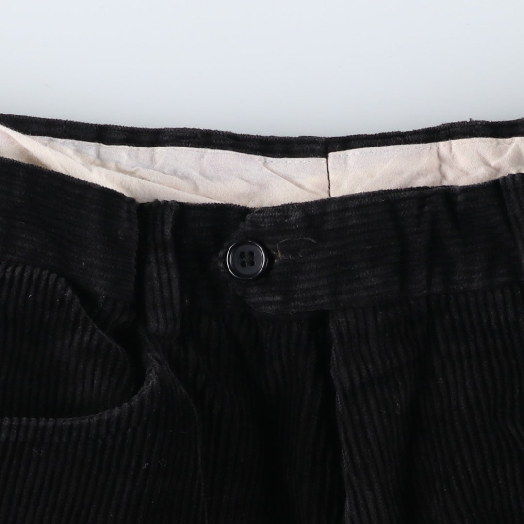 VELLUTO DUCA VISCONTI DI MODRONE corduroy pants, made in Italy, men's size W33 cotton black type Vintage Second Hand