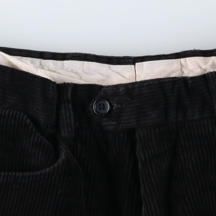VELLUTO DUCA VISCONTI DI MODRONE corduroy pants, made in Italy, men's size W33 cotton black type Vintage Second Hand