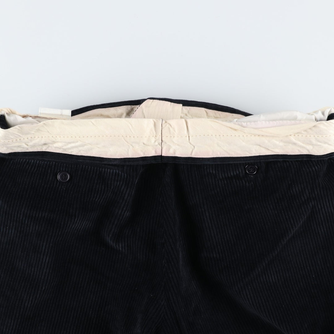 VELLUTO DUCA VISCONTI DI MODRONE corduroy pants, made in Italy, men's size W34 cotton navy blue type Vintage Second Hand