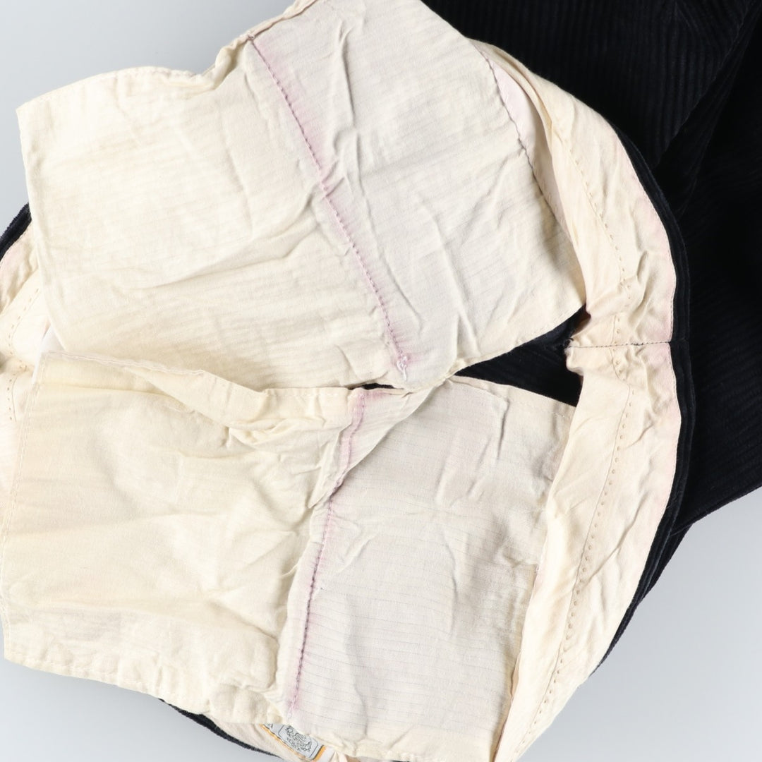 VELLUTO DUCA VISCONTI DI MODRONE corduroy pants, made in Italy, men's size W34 cotton navy blue type Vintage Second Hand