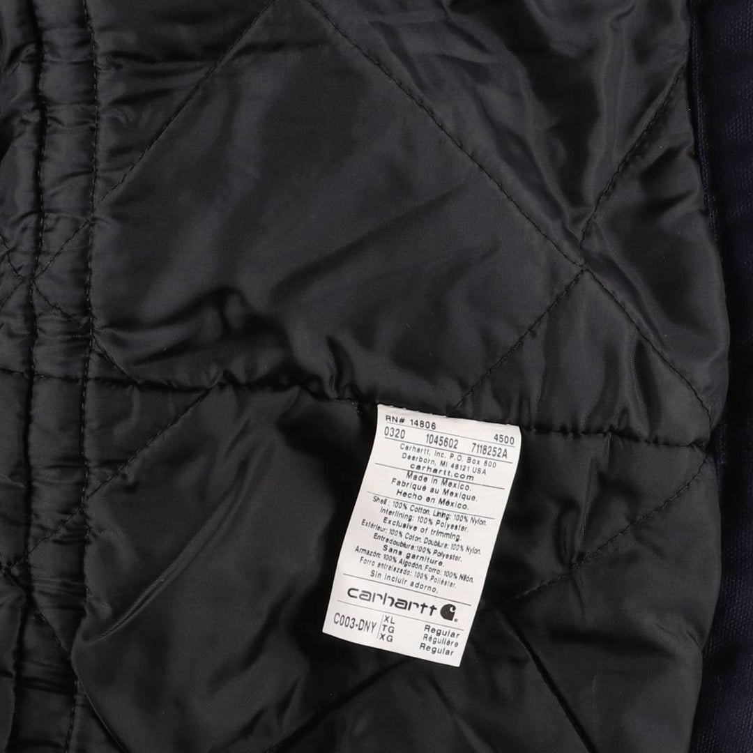 Carhartt Traditional Padded Duck Work Jacket, Men's Size XL cotton navy blue type Vintage Second Hand