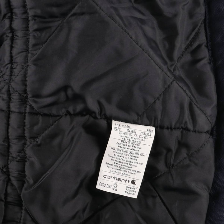 Carhartt Traditional Padded Duck Work Jacket, Men's Size XL cotton navy blue type Vintage Second Hand