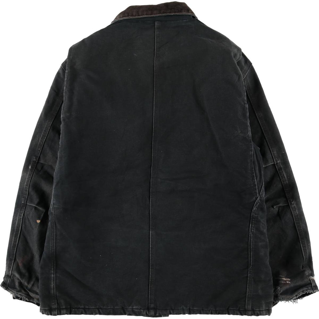 2000'S Carhartt Traditional Padded Duck Work Jacket, Made in USA, Men's Size L cotton Green type dark green Vintage Second Hand