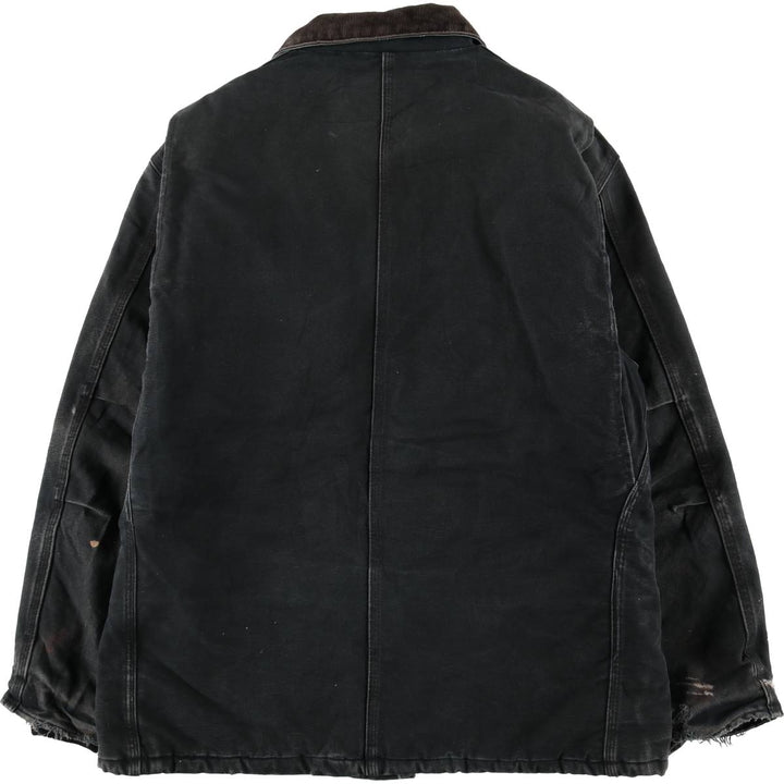 2000'S Carhartt Traditional Padded Duck Work Jacket, Made in USA, Men's Size L cotton Green type dark green Vintage Second Hand