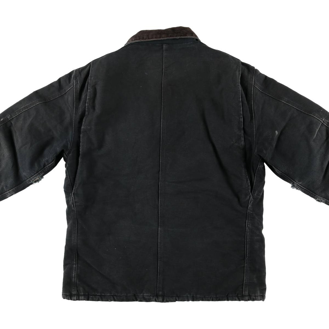 2000'S Carhartt Traditional Padded Duck Work Jacket, Made in USA, Men's Size L cotton Green type dark green Vintage Second Hand