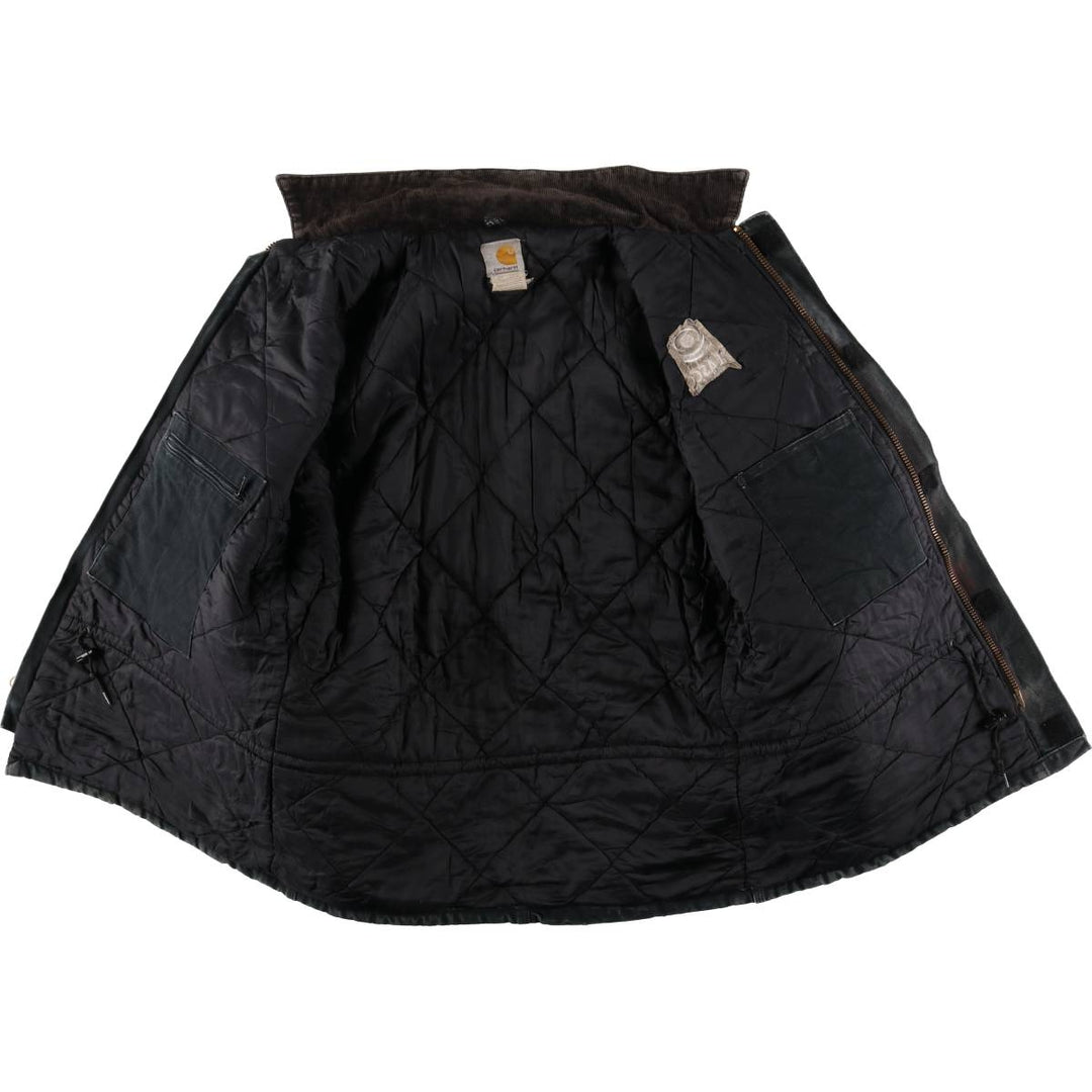 2000'S Carhartt Traditional Padded Duck Work Jacket, Made in USA, Men's Size L cotton Green type dark green Vintage Second Hand