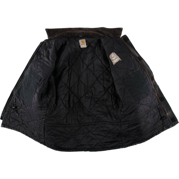 2000'S Carhartt Traditional Padded Duck Work Jacket, Made in USA, Men's Size L cotton Green type dark green Vintage Second Hand