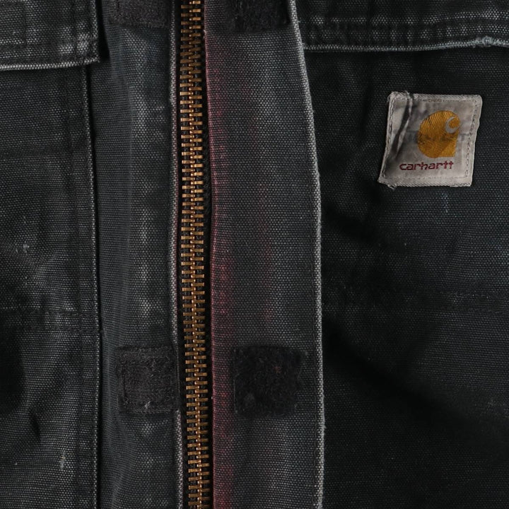 2000'S Carhartt Traditional Padded Duck Work Jacket, Made in USA, Men's Size L cotton Green type dark green Vintage Second Hand