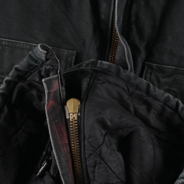 2000'S Carhartt Traditional Padded Duck Work Jacket, Made in USA, Men's Size L cotton Green type dark green Vintage Second Hand