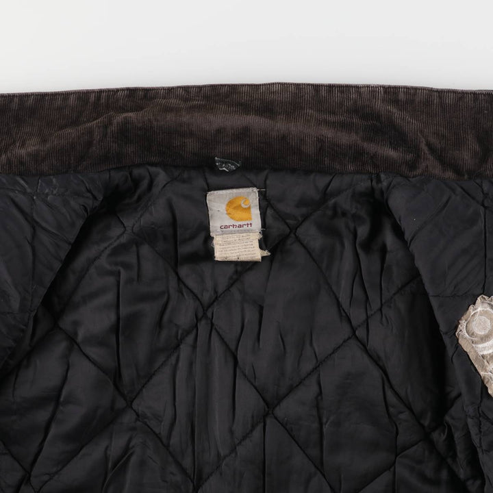 2000'S Carhartt Traditional Padded Duck Work Jacket, Made in USA, Men's Size L cotton Green type dark green Vintage Second Hand