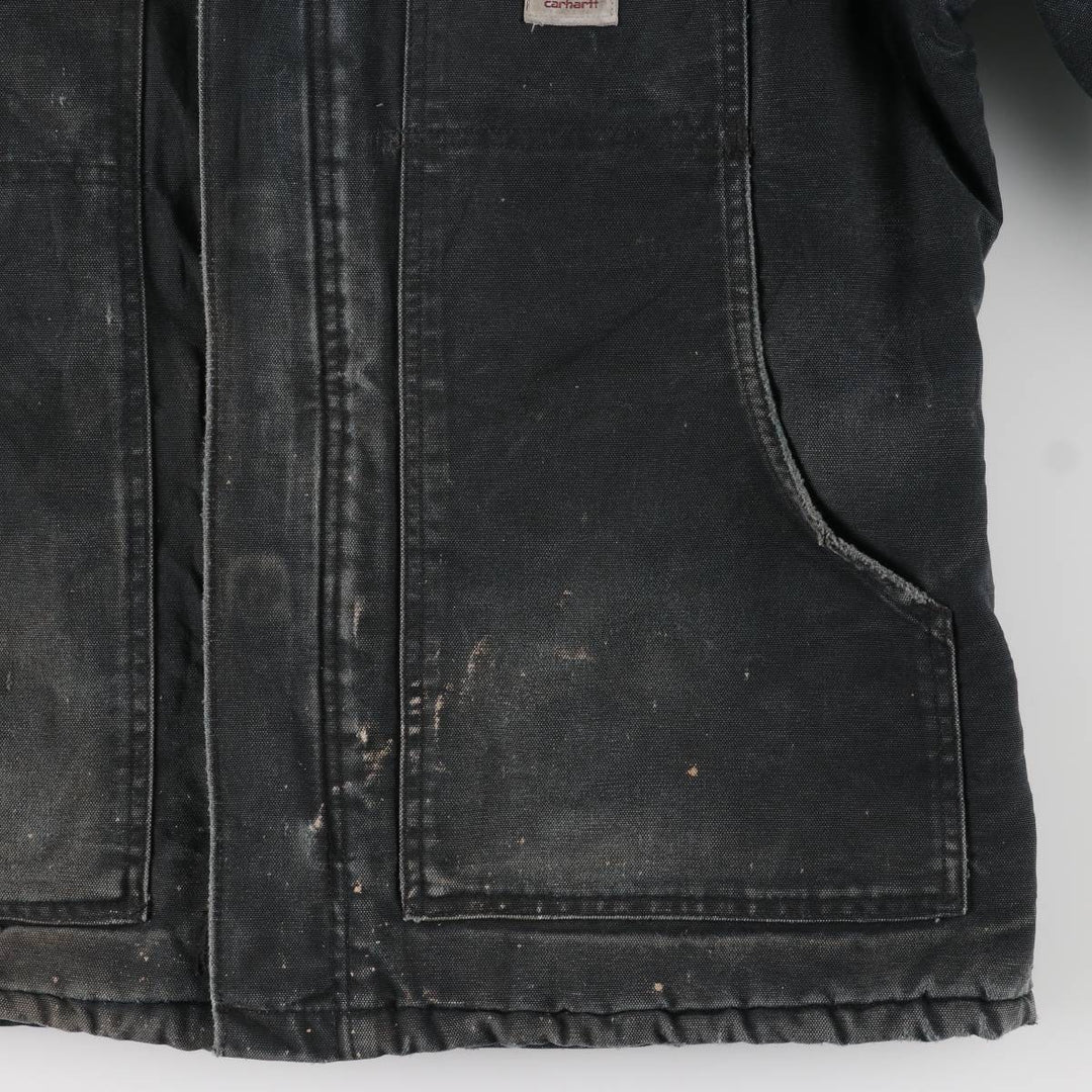 2000'S Carhartt Traditional Padded Duck Work Jacket, Made in USA, Men's Size L cotton Green type dark green Vintage Second Hand