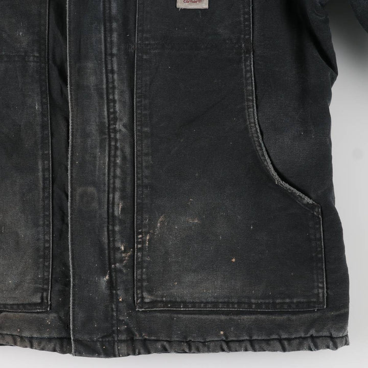 2000'S Carhartt Traditional Padded Duck Work Jacket, Made in USA, Men's Size L cotton Green type dark green Vintage Second Hand