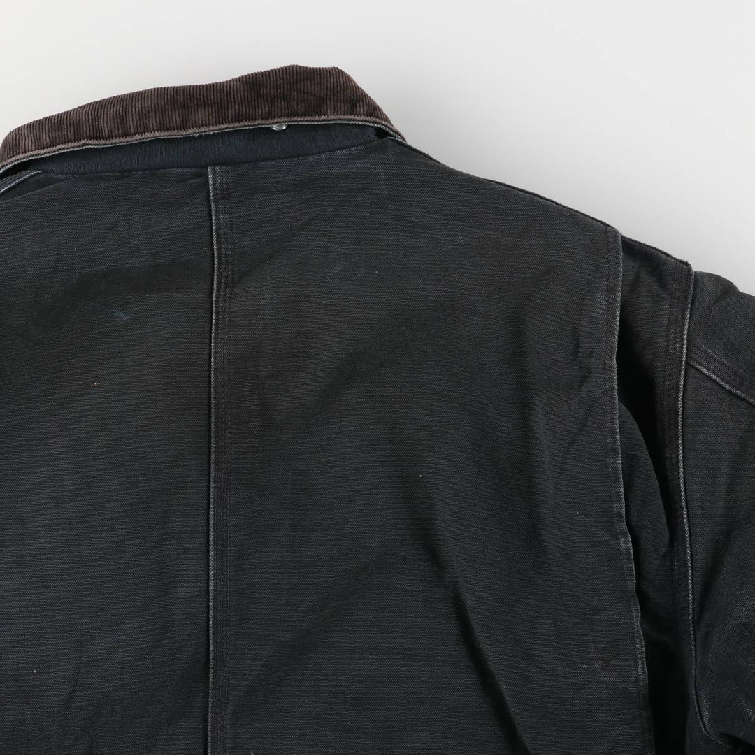 2000'S Carhartt Traditional Padded Duck Work Jacket, Made in USA, Men's Size L cotton Green type dark green Vintage Second Hand