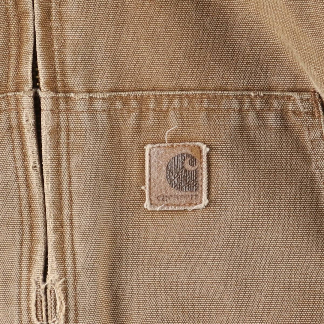 00'S Carhartt Active Jacket, Padded Duck Full Zip Hoodie, Men's Size L cotton brown type Vintage Second Hand