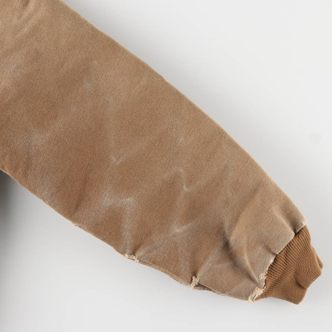 00'S Carhartt Active Jacket, Padded Duck Full Zip Hoodie, Men's Size L cotton brown type Vintage Second Hand