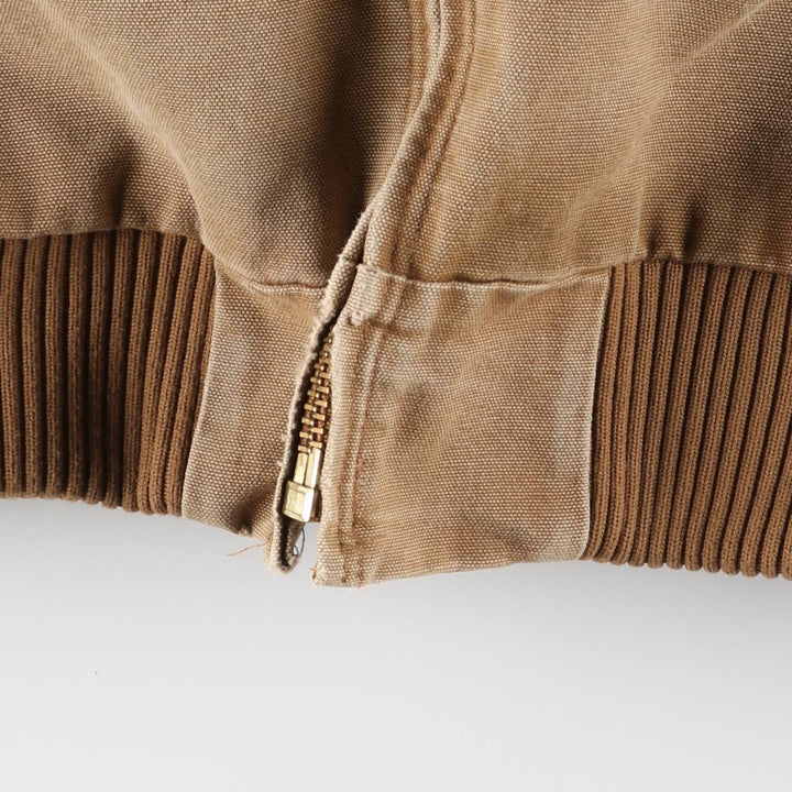 00'S Carhartt Active Jacket, Padded Duck Full Zip Hoodie, Men's Size L cotton brown type Vintage Second Hand