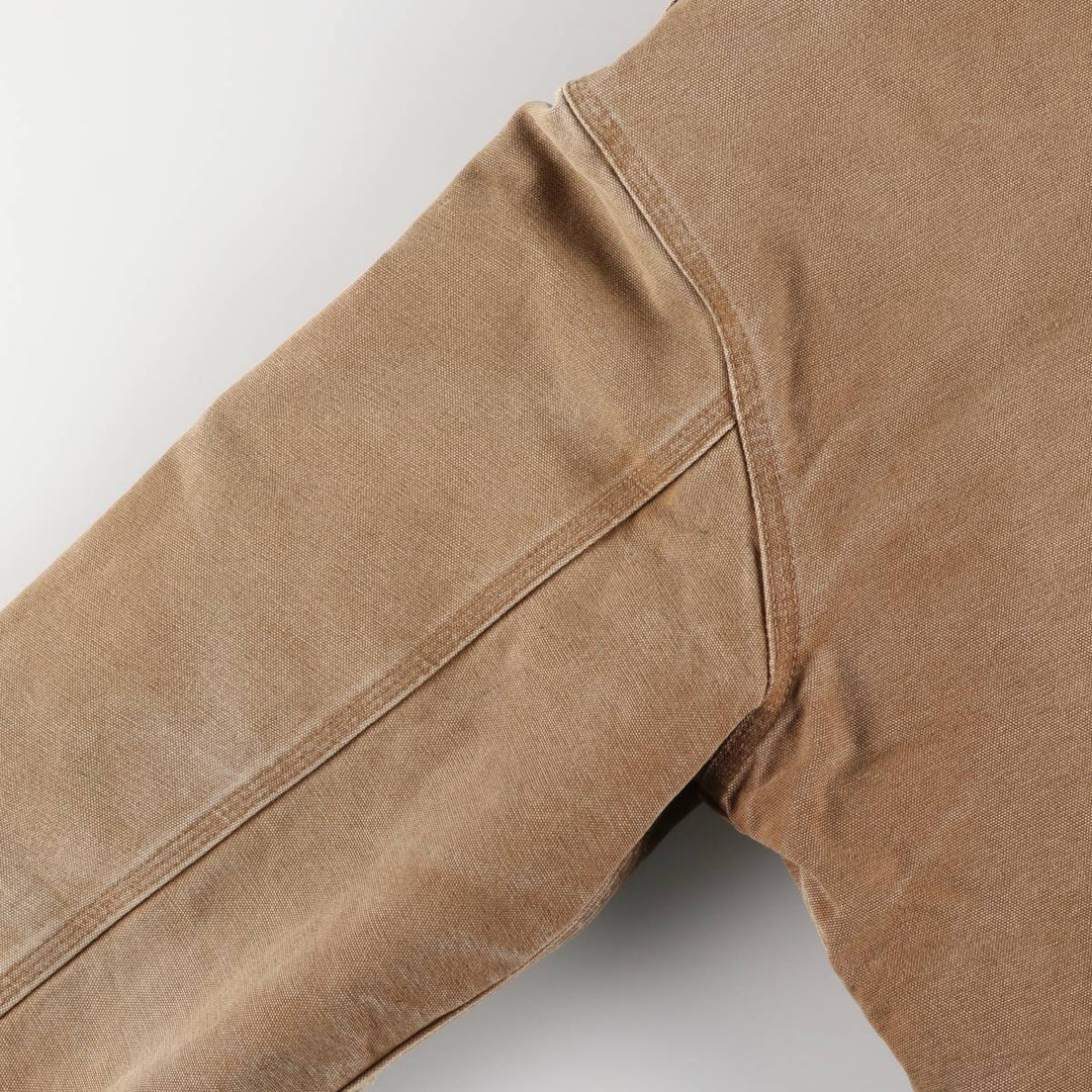 00'S Carhartt Active Jacket, Padded Duck Full Zip Hoodie, Men's Size L cotton brown type Vintage Second Hand