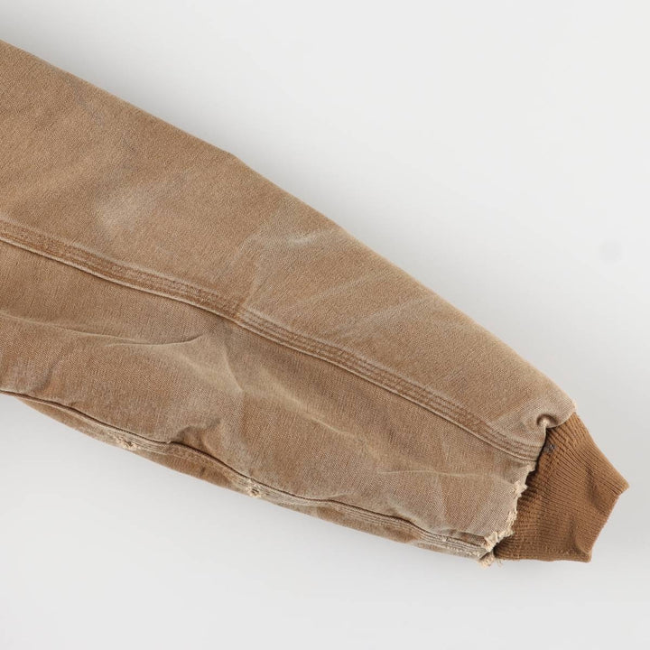 00'S Carhartt Active Jacket, Padded Duck Full Zip Hoodie, Men's Size L cotton brown type Vintage Second Hand