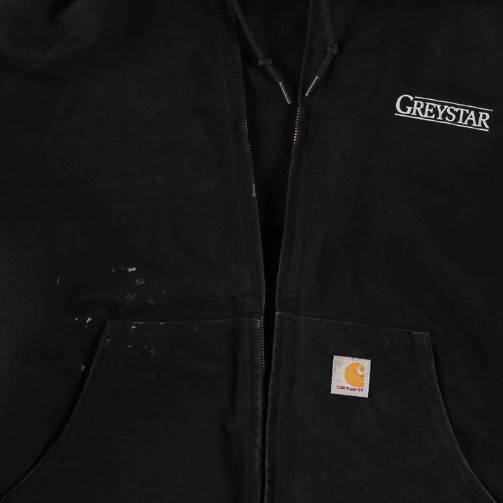 Carhartt Active Jacket Duck Full Zip Parka Made in USA Men's XL cotton black type Vintage Second Hand